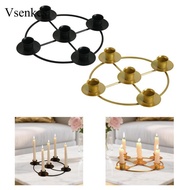 [Vsenkes] Christmas Advent Wreath, Christmas Advent Candle Holder, Desk Ornament, Metal Candlestick 