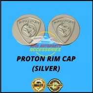 ( ORIGINAL ) PROTON WHEEL RIM CAP EXORA IRIZ PERSONA INSPIRA CENTER RIM CAP - 54mm ( SILVER / CHROME