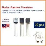 10pcs Bipolar Junction Transistor BJT 2N2222 2N2907 2N2907A 2N5551 2N3904 2N3906 2N4401 2N4403 2N540