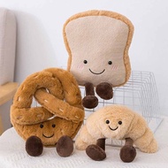 New Jellycats Cute Plush Toast Bread Pretzel Croissant Baguette Toy Stuffed