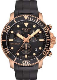 天梭T120六針最新款，橡膠帶，表徑45mm！防水300米 T120.417.37.051.00  TISSOT SEASTAR 1000 CHRONOGRAPH