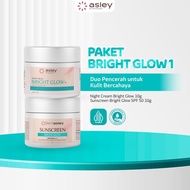 ASLEY Bright Glow 1 Sunscreen Package Bright Glow SPF 50 and Bright Glow Night Cream