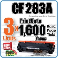 3 Units Compatible Toner Cartridge CF283X 83X CF283A / 283A / 83A For HP LaserJet Pro MFP M125a / M1