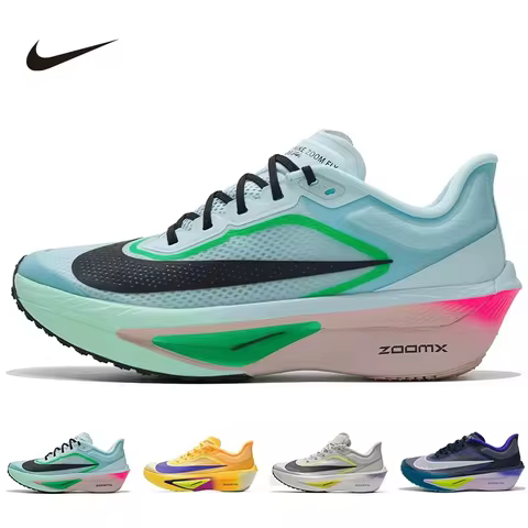 Nike Men's Shoes Zoom Fly 6 Sports Shoes Carbon Plate Running Shoes Cushioning Lightweight Racing Ru