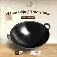 Seasoned Cast Steel Pan 14 Pieces (35cm) Thick Non-Stick/ Cast Iron Pan/ Cast Iron Pan Frying Pan