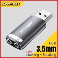 ESSAGER USB Sound Card External OTG Portable AUX 3.5mm - ES-OTG21