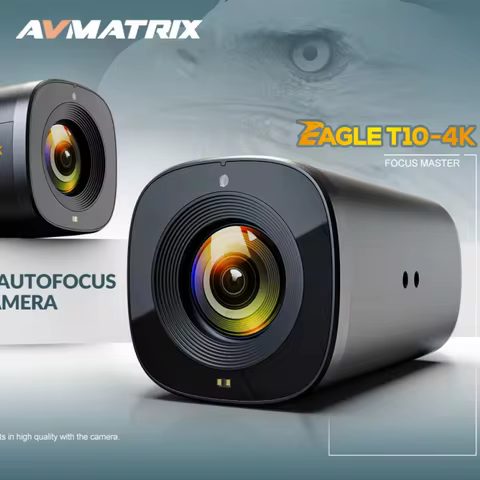 AVMATRIX Eagle T10-4K 10X Zoom Tof Autofocuslive Stream Camera 4K30 8MP CMOS Sensor USB Out · Live C