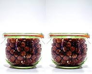 Weck Tulip Jars 744 - Used as Food Storage Containers With Lids Airtight, Canning Jars, Spice Jars, 