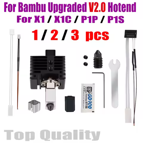 Hotend Kit for Bambu Lab X1 X1C P1P P1S Hotend Upgrade 2.0 Version Hot End Kit Nozzle for Bambulab T