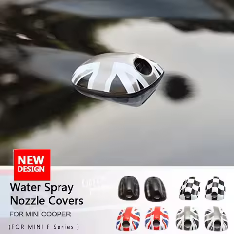 2pc Car Wiper Water Spray Nozzle Covers For MINI Cooper F56 Countryman Clubman F54 F55 F57 F60 For M