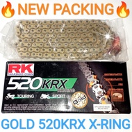 RK RANTAI 520 KRX X-RING GOLD CHAIN 120L 🔥New Packing🔥 / CHAIN 520 X-RING / RX-RING CHAIN 520KRX GOLD RANTAI EMAS