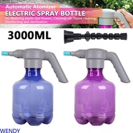 3L Electric Plant Spray Bottle Garden Plant Mist Spray Bottle Automatic Watering Fogger USB Electric Sprayer Hand Sprinkling Kettle Watering Can Nozzle Pressure Bottle Multi-function Tool for Flower Tree for Indoor Outdoor Plant 2colors WENDY