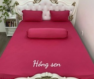[HCM]ga gối thun hàn  Bộ Drap Thun Hàn Quốc mát lạnh { 4 món }1m6 hoặc 1m8 x 2m