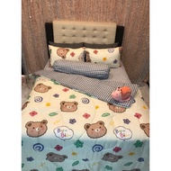Biu Biu Bear QUEEN Fitted Bedsheet&Comforter Set / Cadar&Selimut Set / 双人床单&被单套装