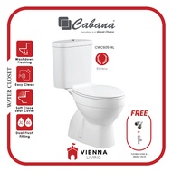 Cabana Two Piece Water Closet Rimless WC Toilet Bowl S trap 10 Inch 250mm Jamban Tandas CWC605-RL 马桶