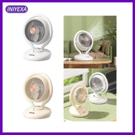 [Iniyexa] Desk Fan with 120 Head Rotation USB Powered Floor Fan Cooling Fan Table Fan for Bedroom Camping Travel Desktop Office