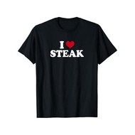 KATUN I Love Steak Men's T-Shirt, Summer Casual Cotton, Light, Loose, Elastic, 100% Cotton 6.35oz, R