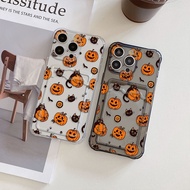 Card Slot Softcase Pumpkin Cat Casing For Samsung Galaxy A12/A12 Nacho/M12/F12/A22 4G/A22 5G/A22s 5G