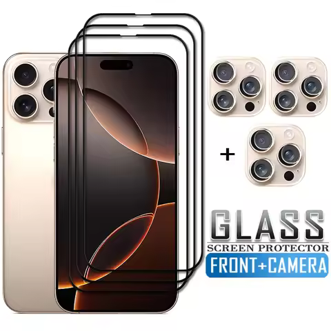 6in1 For iPhone 16 Pro Max Tempered Glass iphone 16 Pro Screen Protector Protective Phone Film iphon