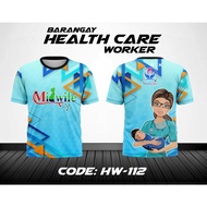 Hot BHW, BNS, BSI FULL SUBLIMATION TSHIRT Barangay Health Worker Tshirt for Women