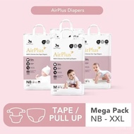 Applecrumby AirPlus Overnight Tape Diapers - Mega Pack