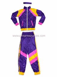 READY STOCK Cosplay Kids Hippie Retro costume Era 70s 80s Disco Costume Party Tracksuit Oldies Outfi
