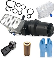 Lqito Engine Oil Filter Housing assembly with oil pressure sensor Compatible with 2012-2013 Audi TTR