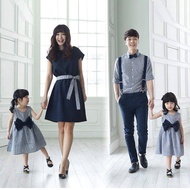 ROCKYSTUDIO Family Set pakaian ayah dan anak baju ibu dan anak perempuan berpakaian pakaian keluarga