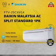 DAIKIN AC SPLIT STANDARD MALAYSIA 1PK 1 PK R32 FTV-25CXV14