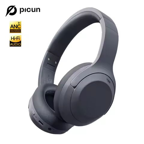 Picun F1 ANC Wireless Bluetooth 5.4 Hi-FI Audio Headphones 43dB Adaptive Noise Cancelling Headsets 4