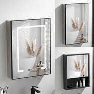 小尺寸浴室鏡櫃帶燈除霧40CM50CM智能鏡觸控螢幕儲物鏡箱衛生間掛牆