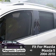 For Mazda 5 CR 2004-2010 Car Side Window Sunshade Windshield Magnetic Sun Shade Solar Protection Parasol Children Curtains