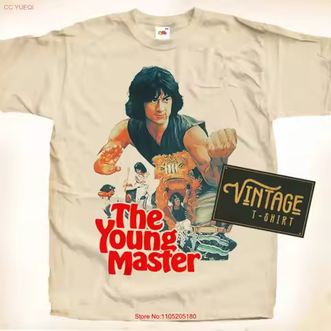 The Young Master Jackie Chan T shirt Natural Vintage Cotton Movie Poster Beige All Sizes S M L XL 2X