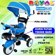 SEPEDA ANAK RODA TIGA 3 ROYAL RY-6580 S 6580 Canopy Dorong Musik