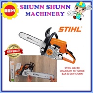 STIHL MS230 CHAINSAW 18 "GUIDE BAR &amp; SAW CHAIN