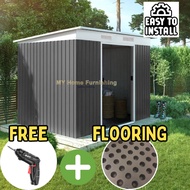 【BIG SIZE】Outdoor Cabinet Organizer Cupboard Metal Storage Cabin Big Shed Furniture Almari Besar Set