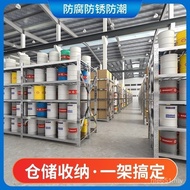 Heavy Multi-Layer Industrial Commercial Basement Adjustable D Warehouse Shelf Storage Rack Stainless