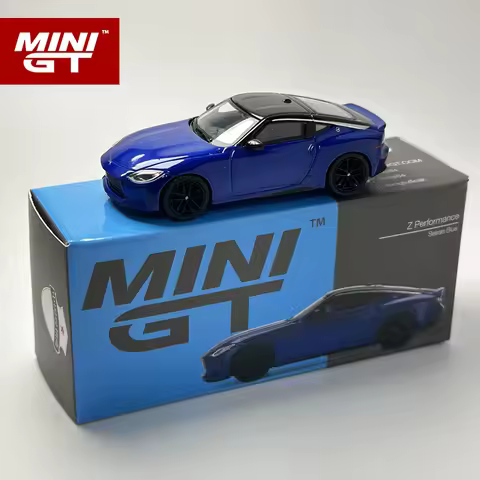 MINIGT 1:64 Z blue alloy car model 453