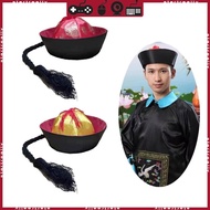 STA Chinese Court Eunuch Hat with Braids for Chinese Themed Parties and Festivals Halloween Chinese 