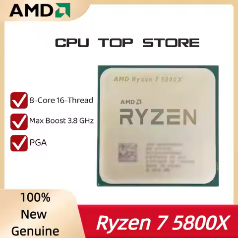 AMD Ryzen 7 5800X Desktop Processor 3.8 GHz 8-Cores 16-Threads AM4 Socket CPU Up to 4.7 GHz 3200 MT/