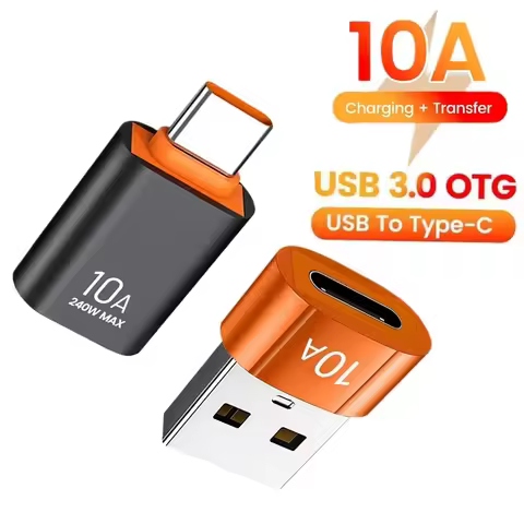 10A USB Type C To USB A Adapter USB Female to Type C Male Converter USB to Type C OTG Connector For 