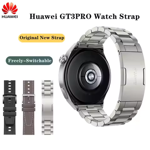 Original FKM Rubber Sport Band for Huawei GT3pro 46mm Titanium Watch Strap GT3 PRO Genuine Leather B