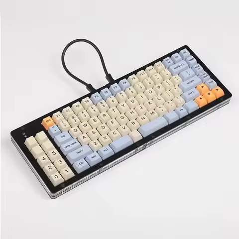 Split Mechanical Keyboard Kit 96-key Layout Hot Swappable Wired RGB Backlight Mechanical Keyboard Cu