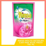 Rinso Molto Liquid Detergent Pink Rose Fresh 750 ml