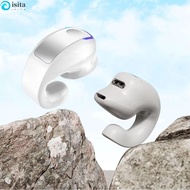ISITA Bone Conduction Headphones, Charging Earphones Clip-On Design Single Clip Headset, Wireless He