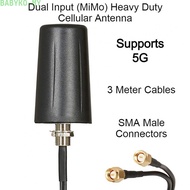 Babyko>>Antenna Kit 4.8×4.8×8.2 Cm 5dBi Antenna SMA Male Black Broadband Mobile AntennaBrand New