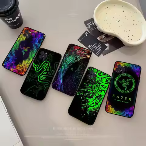 R-RAZER Logo Game Snake Cartoon Phone Case For IPhone 17 16 15 14 11 12 13 Pro Max Plus Mini Soft Ba