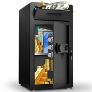 Kavey 6.5 Cub Large Drop Safe Box, Home Safe For Business, Money Safe With Mute Function, Drop Slot 
