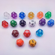 10pcs 12 Sided Dice D12 Polyhedral Dice Family Party RPG Board Game Accessories Pub Club Game Acryli