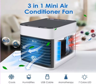 Air Cooler Mini USB Portable Table Air Cooling Fan Purifies Rechargeable Fan Air Conditioner Humidifier Cooling Fan Mini Fan Evaporative Aircooler Mini Aircooler Cooler Portable Air cooler Mini Air Cooler minifan